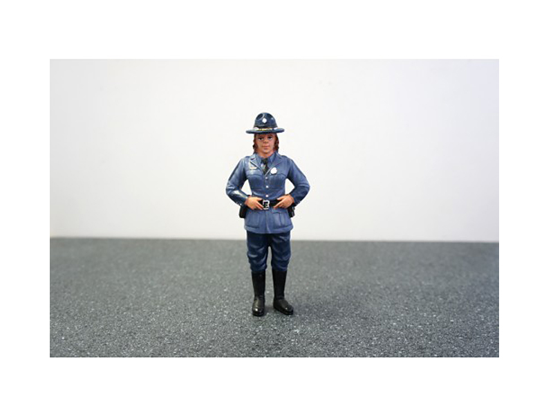 American Diorama 1:18 Statuetta Sharon State Trooper per modellini di auto pressofuse - Foto 1 di 1
