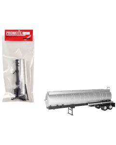 2023 Promotex Chemical Tanker Trailer Model 1/87 HO Scale Plastic Silver