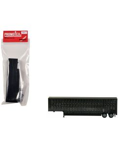 2023 Livestock Trailer Black 1/87 HO Scale Plastic Model by Promotex