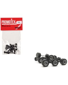 2023 Promotex Goldhofer Trailer Wheelsets 1/87 HO Plastic Model - 12 Sets