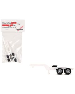 2023 Promotex 1/87 HO Scale 2-Axle Heavy Equipment Jeep Model - White Plastic