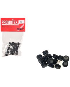2023 Promotex 1/87 HO Scale 6-Spoke Rear Wheelset, 8 Pieces, Plastic Model