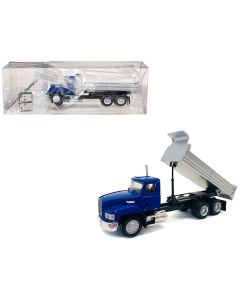 2023 Mack Dump Truck Blue 1/87 HO Scale Plastic Model Car by Promotex