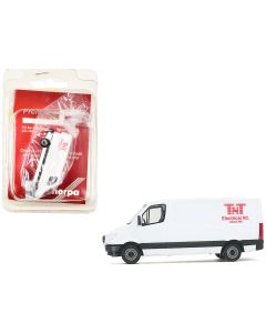 2023 Mercedes-Benz Sprinter Van White TNT Electrical Ltd. 1/87 HO Model Car Promotex