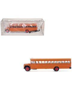 2023 Promotex HO Scale 1/87 School Bus Model - Orange Plastic Toy