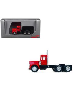 2023 Peterbilt Short Day Cab Red 1/87 Scale HO Plastic Model Car by Promotex