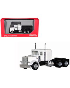 2023 Peterbilt Long Tractor White 1/87 Scale HO Plastic Model Car by Promotex
