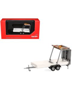 2023 Promotex 1/87 HO Road Maintenance Trailer - White Striped Top Plastic Model