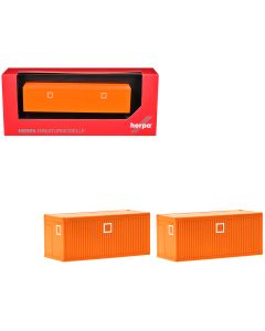 2023 Herpa Mobile Offices Orange Set of 2 Pieces 1/87 HO Plastic Model