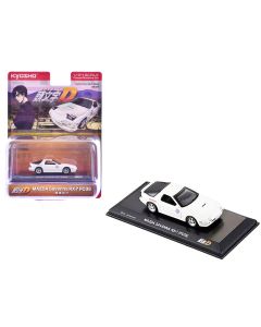 1986 Mazda Savanna RX-7 FC3S RHD Diecast Model Car - White Initial D 1/64 Kyosho
