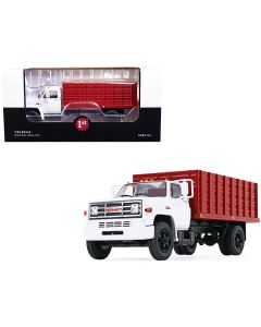 1970s GMC 6500 Grain Truck Diecast 1/34 Model White Red Corn Load First Gear