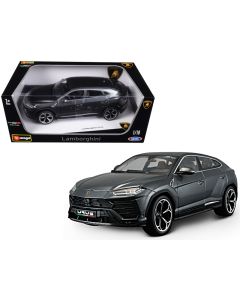 2023 Lamborghini Urus 1/18 Diecast Model Car Gray Metallic Bburago