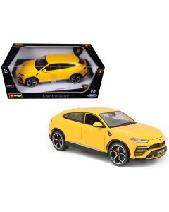 2023 Lamborghini Urus 1/18 Diecast Model Car Yellow Bburago Collectible