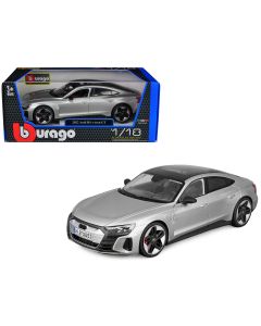 2022 Audi RS e-tron GT 1/18 Diecast Model Car Silver Metallic Sunroof Bburago