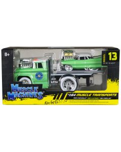 1966 Chevrolet C60 Flatbed Truck Green Metallic Cadillac Service 1/64 Diecast Model
1961 Cadillac Coupe Green Metallic Muscle Transports 1/64 Diecast Model