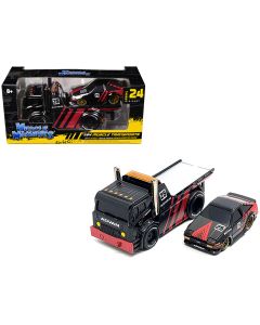 1983-85 Toyota Trueno Sprinter AE86 #25 Black Red Advan Livery 1/64 Diecast Model  
JDM Flatbed Truck #25 Black Red 1/64 Diecast Model Muscle Transports Series