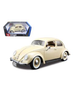1955 Volkswagen Beetle Kafer Beige 1/18 Diecast Model Car Bburago