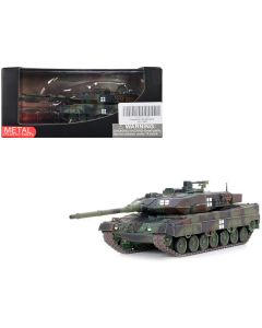 2023 Leopard 2A6 Main Battle Tank Diecast Model, Green Camouflage, Ukrainian Army, 1/72 Scale