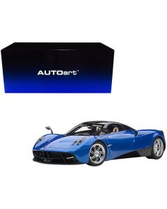1/12 Pagani Huayra Metallic Blue Black Top Silver Wheels Autoart Model Car