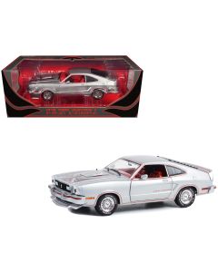 1978 Ford Mustang II King Cobra 1/18 Diecast Model Car Silver Metallic Red Black Stripes