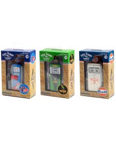 Vintage Gas Pump Set of 3 Greenlight Diecast Models Series 13 1/18