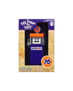1951 Wayne 505 Gas Pump Diecast Replica Union 76 Vintage Blue Orange 1/18 Greenlight