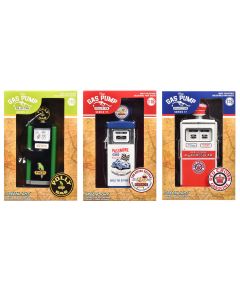 2023 Vintage Gas Pumps Series 17 Set of 3 Diecast Models 1/18 Greenlight
