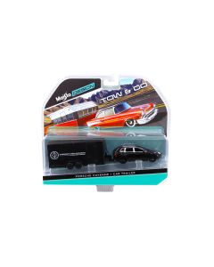 2023 Porsche Cayenne Black Diecast Model & Car Trailer Tow Go 1/64 Maisto