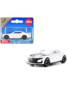 2023 Chevrolet Camaro Diecast Model Car, White with Black Hood by Siku