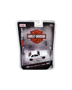 1993 Ford SVT Cobra White Diecast Model Car 1/64 by Maisto Harley Davidson