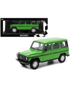 1980 Mercedes-Benz G-Model LWB Green Black Stripes Limited Edition 1/18 Diecast Model Car