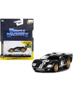 1966 Ford GT40 MKII Black Silver Gold 1/64 Diecast Car Muscle Machines