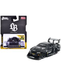 1999 Nissan Skyline GT-R R34 Liberty Walk Black 1/64 Diecast Muscle Machines