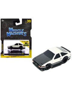 1983 Toyota Sprinter Trueno AE86 Diecast Model Car White Carbon Hood 1/64 Scale