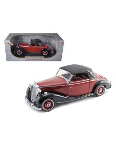 1950 Mercedes Benz 170S Cabriolet Diecast Model Car 1/18 Burgundy & Black