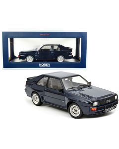 1985 Audi Sport Quattro Coupe Dark Blue 1/18 Diecast Model Car Norev