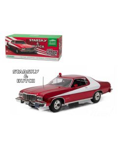 1976 Ford Gran Torino Diecast Model Car Starsky and Hutch Red Chrome 1/18 Greenlight