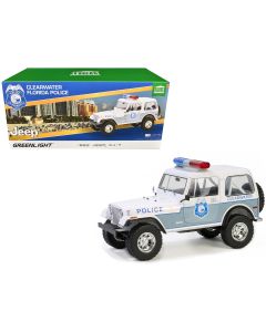 1982 Jeep CJ-7 Police Diecast Model Car 1/18 Greenlight Clearwater FL Artisan
