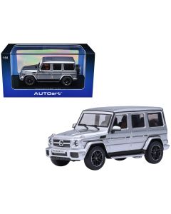 2017 Mercedes-Benz AMG G63 Diecast Model Car Silver Metallic 1/64 by Autoart