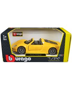 2015 Porsche 918 Spyder Yellow 1/24 Diecast Model Car Bburago