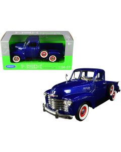 1953 Chevrolet 3100 Pickup Truck Diecast Model Car Blue 1/24 Scale by Welly