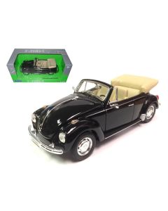 2023 Volkswagen Beetle Convertible Black 1/24 Diecast Model Car Welly