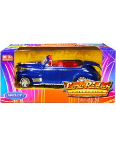 1941 Chevrolet Special Deluxe Convertible Candy Blue Metallic Diecast Model Car Welly