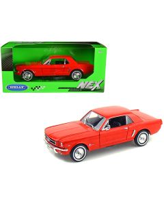 1964 Ford Mustang Coupe Hardtop Red 1/24 Diecast Model Car Welly