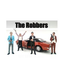 2023 American Diorama The Robbers 4 Piece Figure Set for 1:24 Scale Models