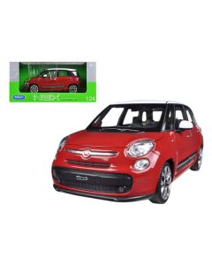 2013 Fiat 500L Diecast Car Model Red 1/24 Scale by Welly