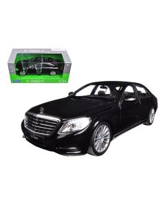 2023 Mercedes Benz S Class 1/24 Diecast Model Car Black Sunroof NEX Welly
