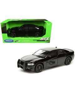 2016 Dodge Charger Pursuit Police Interceptor 1/24 Diecast Model Car Welly Black