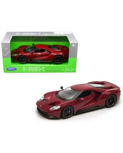 2017 Ford GT Red Diecast Model Car 1/24 - 1/27 by Welly