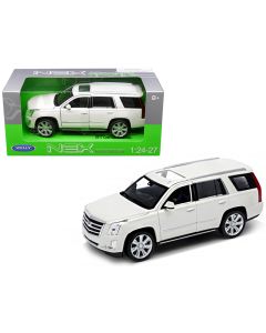 2017 Cadillac Escalade Diecast Model Car 1/24-1/27 White with Sunroof by Welly